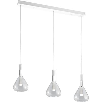 LED Hanglamp - Cinque Cipera - 3 Lichtpunten van 5.6 Watt - Dimbaar - Aanpasbare Lichtkleur - Hoogte Aanpasbaar - Mat Wit - Metaal