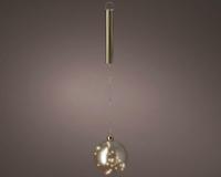 Kerstbal Lumineo Gouden Kristal Om op te hangen MicroLED - thumbnail