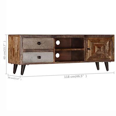 Tv-meubel 118x30x40 cm massief mangohout