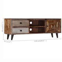 Tv-meubel 118x30x40 cm massief mangohout - thumbnail
