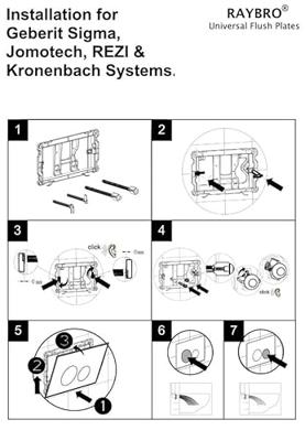 Bedieningsplaat Raybro Cortado 65 TBV Geberit UP100 UP320 Gunmetal Raybro