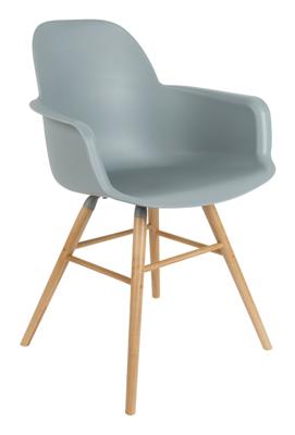 Zuiver Eetkamerstoel 'Albert Kuip' Met armleuning, PP en essen, kleur Lichtgrijs Zuiver Eetkamerstoel 'Albert Kuip' Met armleuning, PP en essen, kleur Lichtgrijs