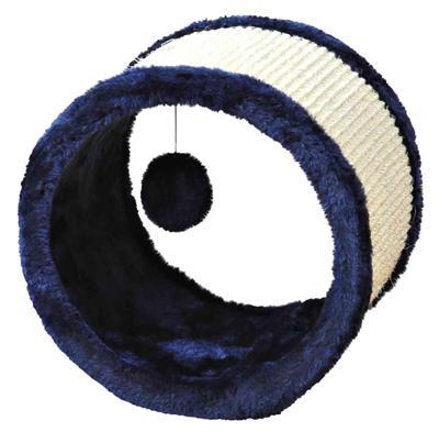 TRIXIE SPEELROL SISAL / PLUCHE BLAUW / NATUUR 23X23X20 CM