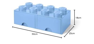 Room Copenhagen LEGO Brick Drawer 8 Grijs opbergdoos