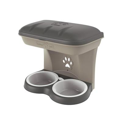 Bama pet hondenvoederbak 50x29x52 cm taupe - thumbnail