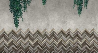 Muance Muance Fotobehang Fishbone bricks - MU12047