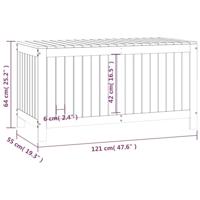 Tuinbox 121x55x64 cm massief grenenhout grijs - thumbnail