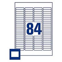 Avery mini-etiketten ft 46 x 11,1 mm (b x h), 2.100 stuks, 84 per blad, doos van 25 blad - thumbnail