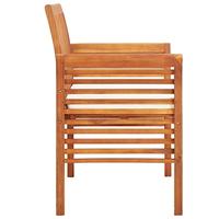 Tuinbank met kussen 2-zits 120 cm massief acaciahout - thumbnail