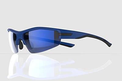 Mirage zonnebril sport met 3 paar lenzen blauw/zwart
