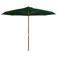 Parasol met houten paal 350 cm groen - thumbnail