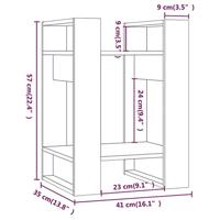 Boekenkast/kamerscherm 41x35x57 cm grenenhout honingbruin - thumbnail