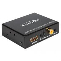 DeLOCK hdmi audio extractor 4k adapter (zwart) - thumbnail