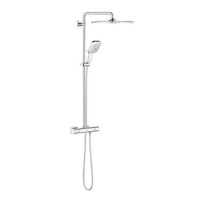 GROHE Rainshower SmartActive Regendoucheset Opbouw -hoofddouche 31cm - handdouche vierkant - thermostatisch - SmartActive - chroom 26652000 GROHE Rainshower SmartActive Regendoucheset Opbouw -hoofddouche 31cm - handdouche vierkant - thermostatisch - SmartActive - chroom 26652000