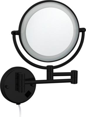 Cosmeticaspiegel Best Design Steiner Ø20cm LED Verlichting 3x Vergroot Mat Zwart