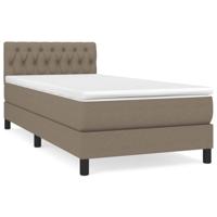 Boxspring met matras stof taupe 100x200 cm - thumbnail