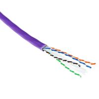 ACT Cat 6A U/UTP massieve installatiekabel, LSZH, CPR euroklasse ECA, 23AWG, violet 305 meter - thumbnail