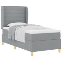 Boxspringbed met Matras Donkergrijs 90x190 cm Lichtgrijs - thumbnail