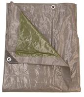 Afdekzeil 10 x 8 meter grijs/groen 140 gr/m2 - thumbnail