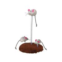 TRIXIE MUIZEN OP SPIRAALVEREN PLUCHE MET CATNIP 22X15X15 CM 2 ST - thumbnail