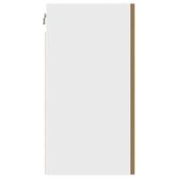 Hangkast 50x31x60 cm bewerkt hout artisanaal eikenkleur - thumbnail