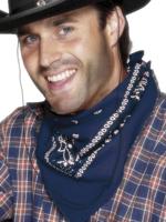 Western bandana/halsdoek blauw - thumbnail