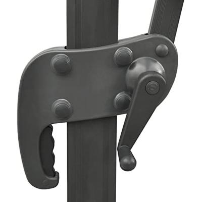 VidaXL Zweefparasol met paal en led-verlichting 300 cm azuurblauw