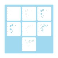 Nellie's Choice • layered combistencil set flower corner-1 7stuks - thumbnail