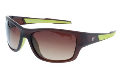 H.I.S zonnebril 77106 rechthoekig cat. 3 zwart/groen