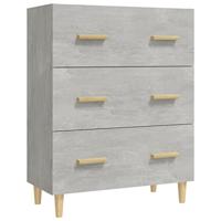 Dressoir 70x34x90 cm bewerkt hout betongrijs - thumbnail