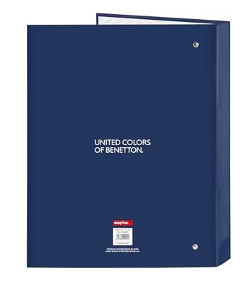 Ringmap Benetton Cool Marineblauw A4 26.5 x 33 x 4 cm