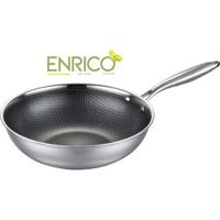 Enrico RVS wokpan - 28 cm - anti-aanbak - inductie - PFAS-vrij - thumbnail