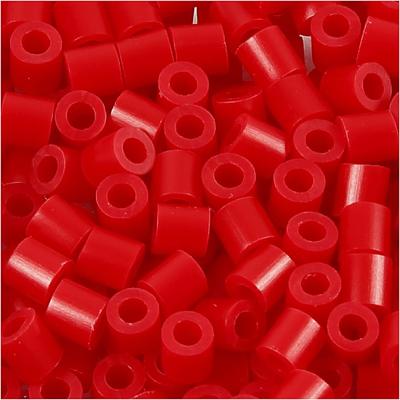 NABBI Strijkkralen, afm 5x5 mm, gatgrootte 2,5 mm, medium, rood (32231), 1100 stuk/ 1 doos