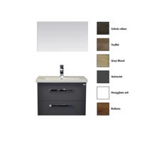 Badkamermeubelset Sanicare Q10 2 Laden 65cm Belluno-Eiken (spiegel optioneel) - thumbnail