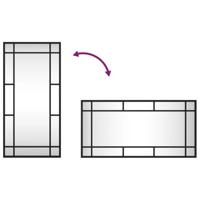VidaXL Wandspiegel rechthoekig 30x60 cm ijzer zwart - thumbnail