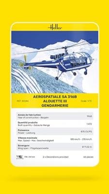 Heller 1/72 SA 316B Alouette lll Gendarmerie