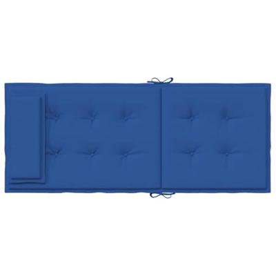 Stoelkussens 6 st hoge rug oxford stof koningsblauw