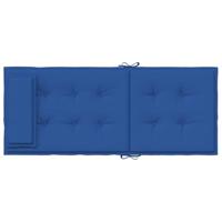 Stoelkussens 6 st hoge rug oxford stof koningsblauw - thumbnail