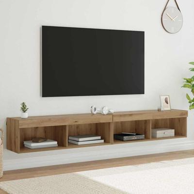 TV Wandkasten Panama 2 pcs Artisan Eiken 100 x 30 x 30 cm