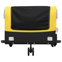 Fietstrailer 45 kg ijzer zwart en geel - thumbnail
