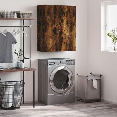 Wandkast 69,5x34x90 cm gerookt eikenkleurig