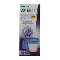 Set van 5 Philips AVENT-bewaarpotten voor moedermelk transparant - thumbnail