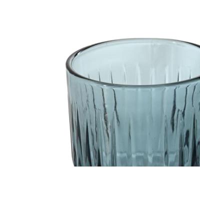 Set van bekers Home ESPRIT Blauw Kristal 8 x 8 x 14,5 cm (6 Stuks) - thumbnail