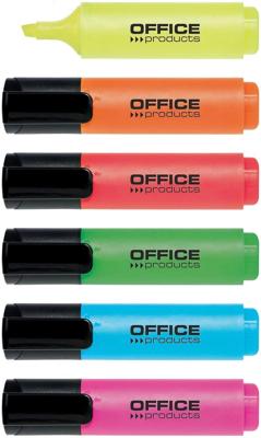 OFFICE products markeerstift, 2 - 5 mm, geassorteerde kleuren, etui van 6 stuks