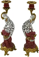 Werner Voss kandelaar polyresin leo 11x10.5x33cm multi - thumbnail