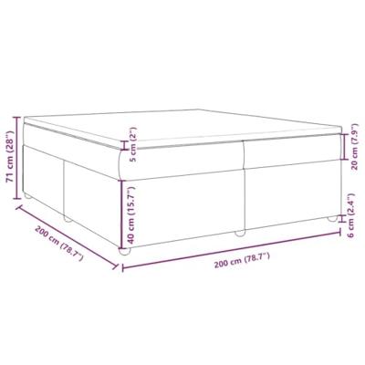 Boxspring met matras stof lichtgrijs 200x200 cm