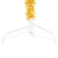 Kunstkerstboom half met standaard smal 180 cm goudkleurig - thumbnail