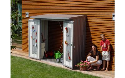 Biohort metalen multi opslagplaats Woodstock 157x102x199 cm- Lessenaarsdak- Metaal- Biohort