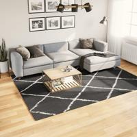 VidaXL Vloerkleed shaggy hoogpolig modern 200x280 cm zwart en crème - thumbnail