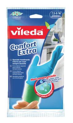 Vileda Handschoenen Comfort Extra Werkhandschoenen M Latex/Blauw Vileda Handschoenen Comfort Extra Werkhandschoenen M Latex/Blauw